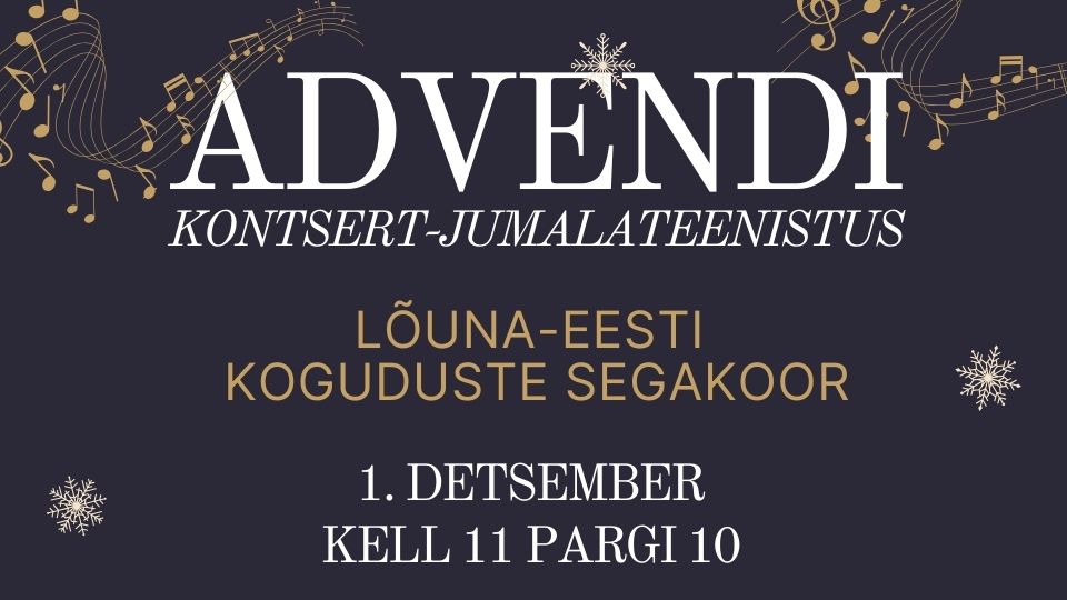 Elva Baptistikoguduse 1. Advendi kontsert-jumalateenistus 01.12.2024